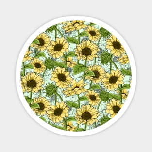 Sunflowers Pattern Magnet